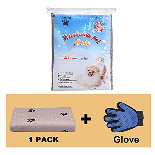 Washable Dog Pee Pads with Puppy Grooming Gloves C89068