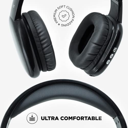 Blue Wireless Over Ear Bluetooth Headphones with Microphone V102112