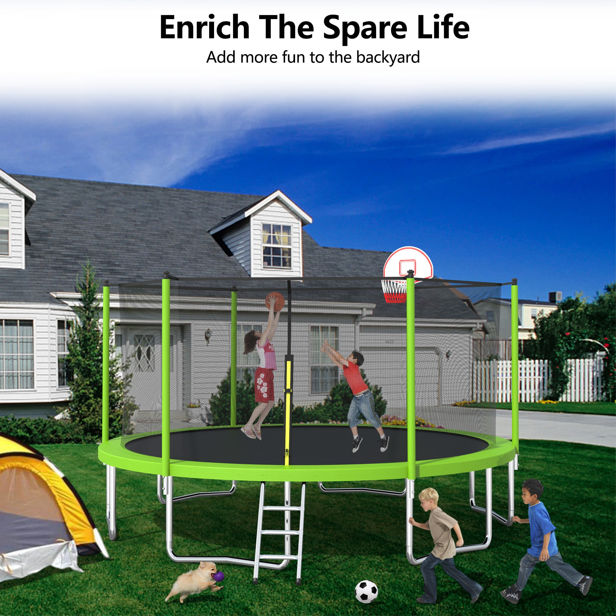 1300LB 15FT Trampoline with Enclosure P660