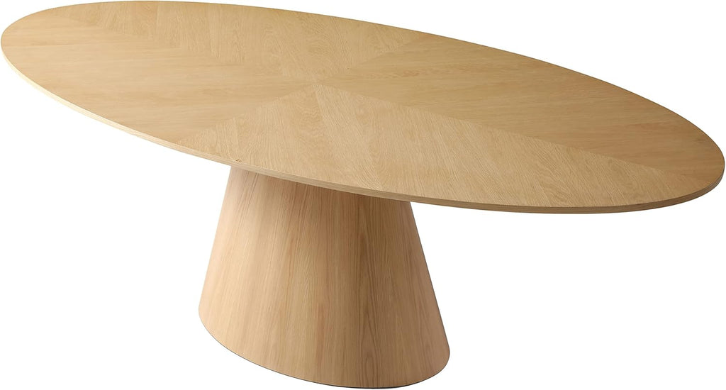 White Oak Wood Oval Dining Table A85311