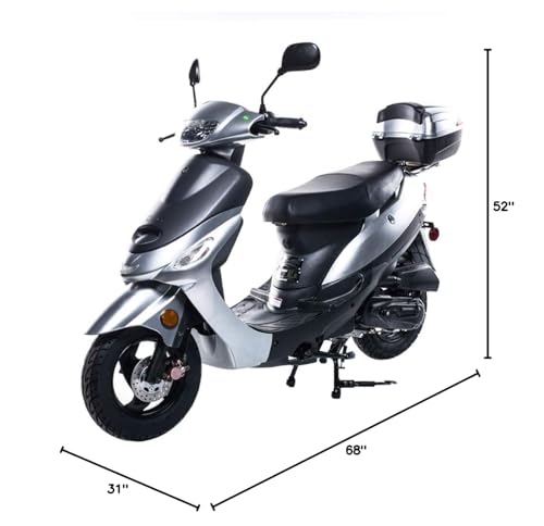 50cc Gas Moped Scooter Street Bike (Burgundy) U277