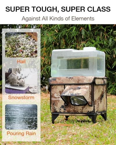 Forest Green 26"x16"x18" Insulated Outdoor Cat Shelter with Heater J2717