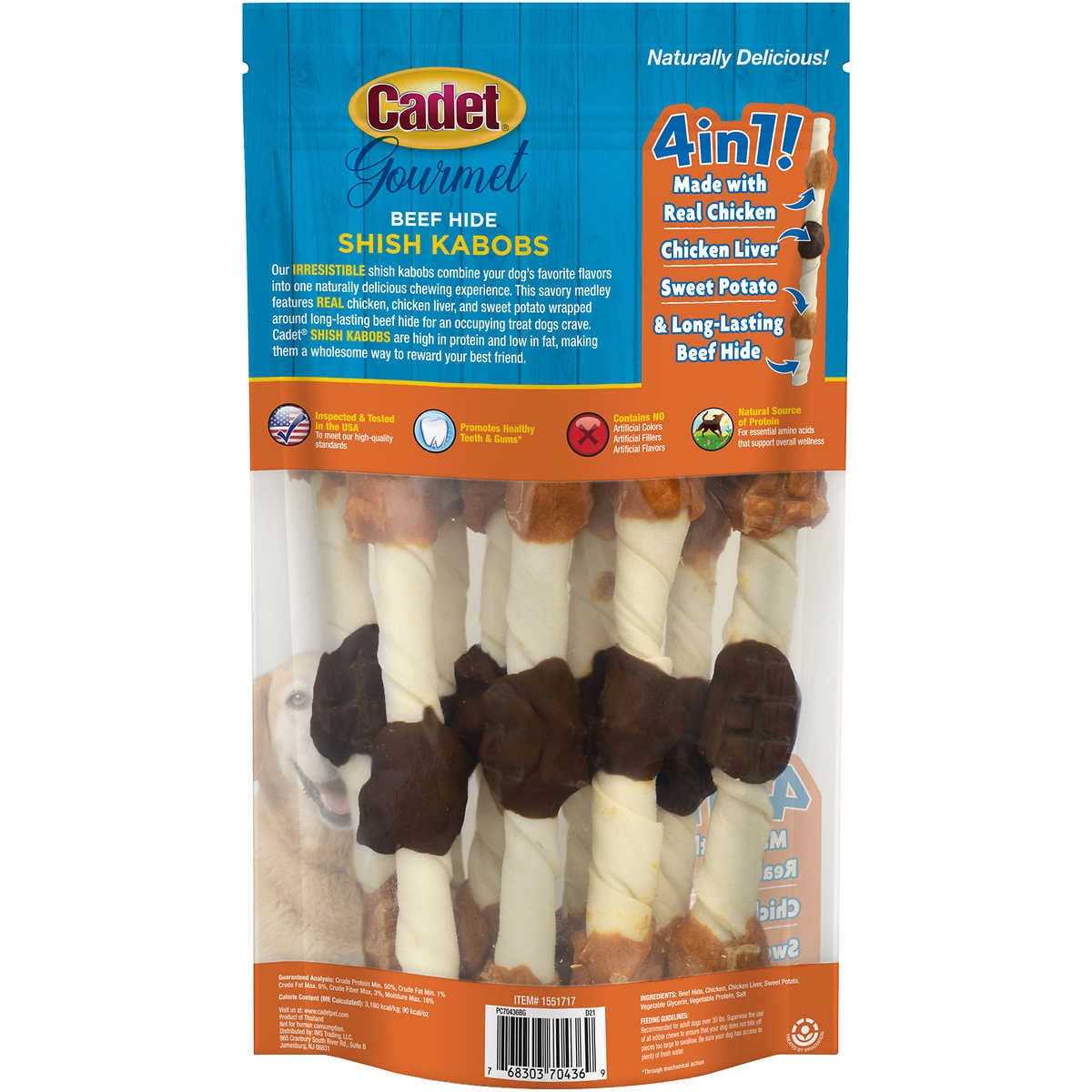 Beef Hide Shish Kabobs Dog Treat H67026