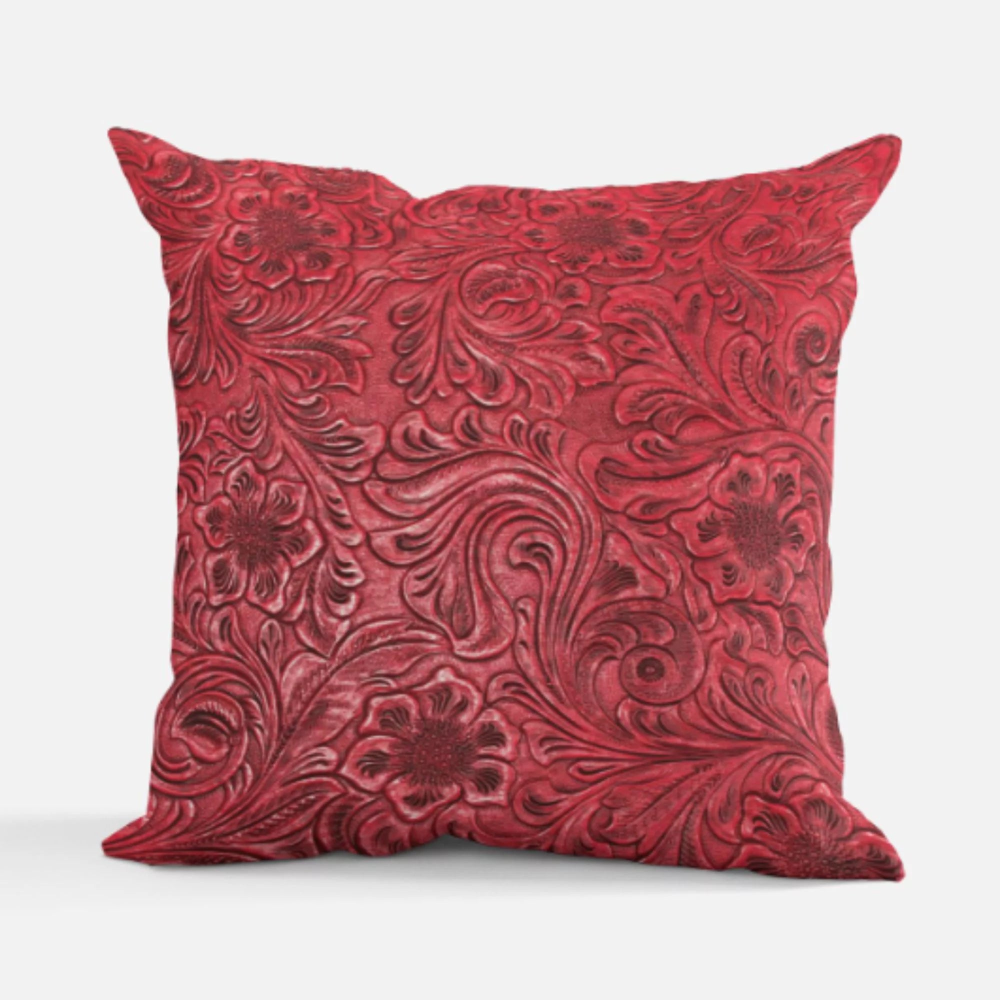 Burgundy Faux Leather Fabric K5728