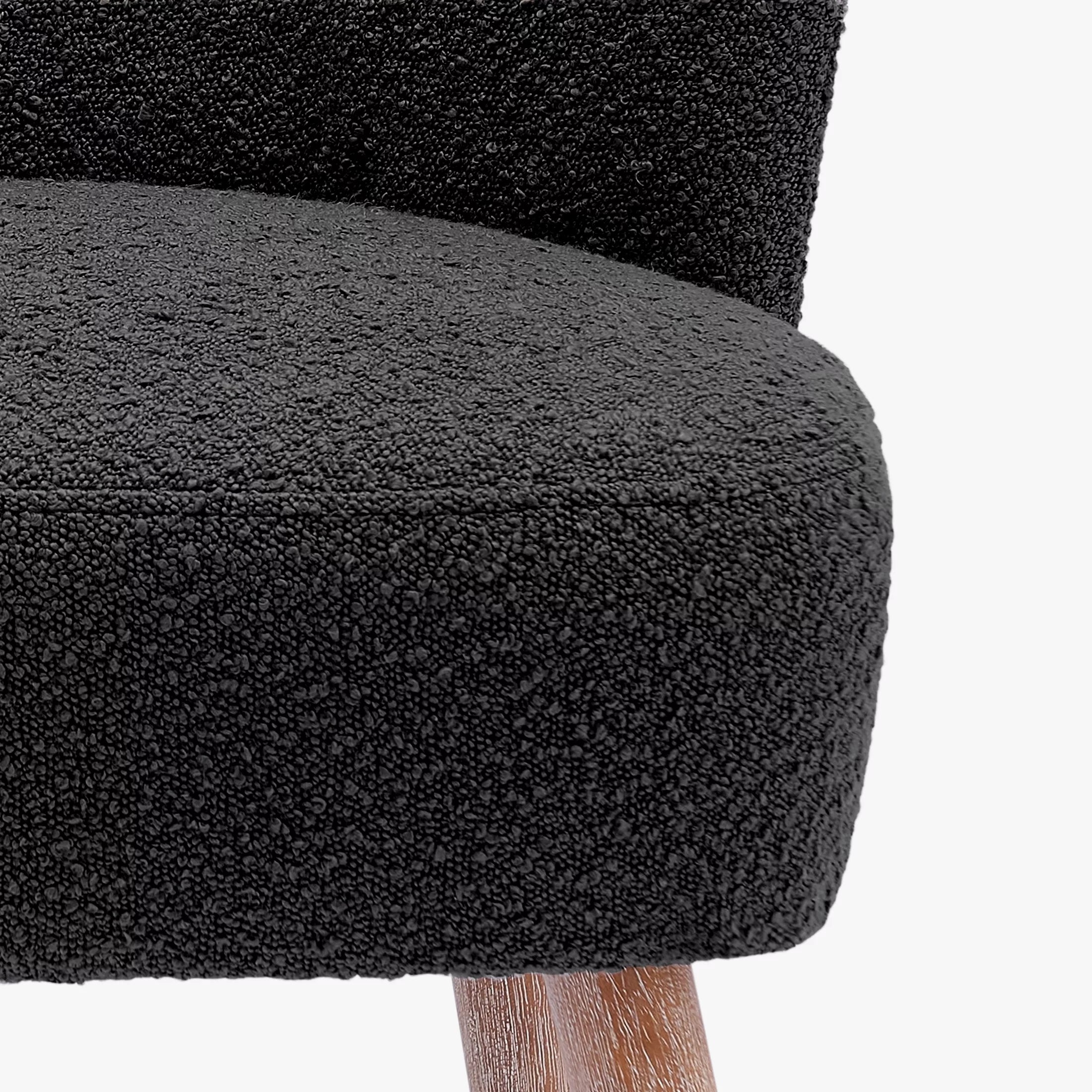 Black Boucle Accent Chair N78712