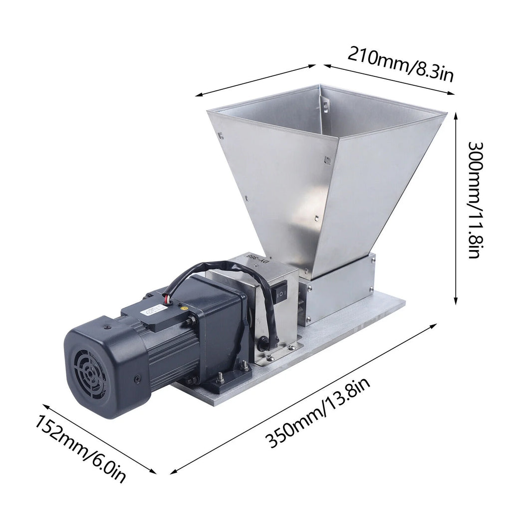 Electric Grain Mill 60W 110V 2 Roller Adjustable Roller M486295