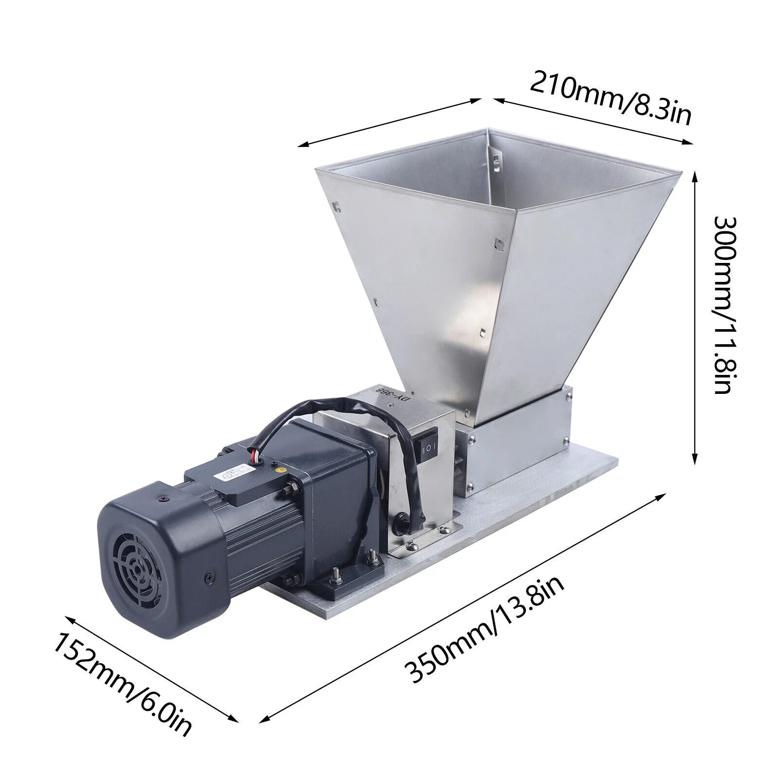 Electric Grain Mill 60W 110V 2 Roller Adjustable Roller M486295