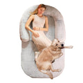 Foldable Human Dog Bed with Soft Blanket Pillow Z437647