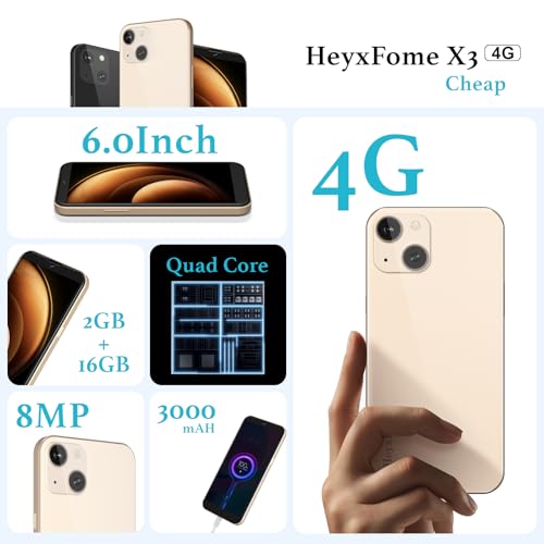 Gold 4G LTE Unlocked Android Smartphone 16GB Dual SIM P812