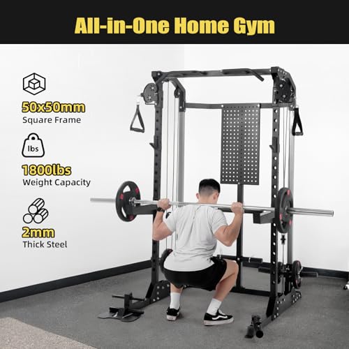 Power Cage with Cable Crossover and Dual Independent Pulley System K211