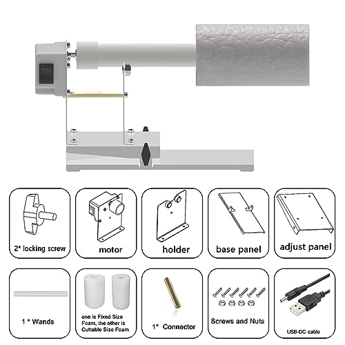 Tilting Cup Turner with 2 Ways Rotation and dust-Proof Cover Tumbler Spinner Kit A3052