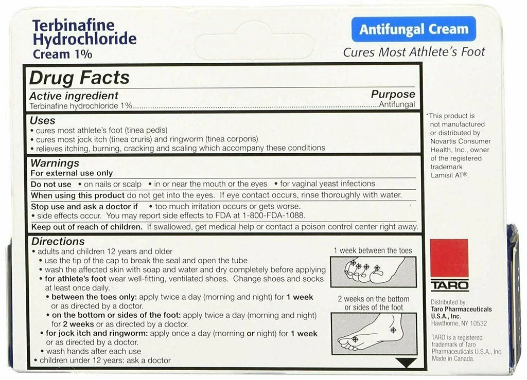 Terbinafine Hydrochloride Cream 1% 1 oz Pack of 3 K47047