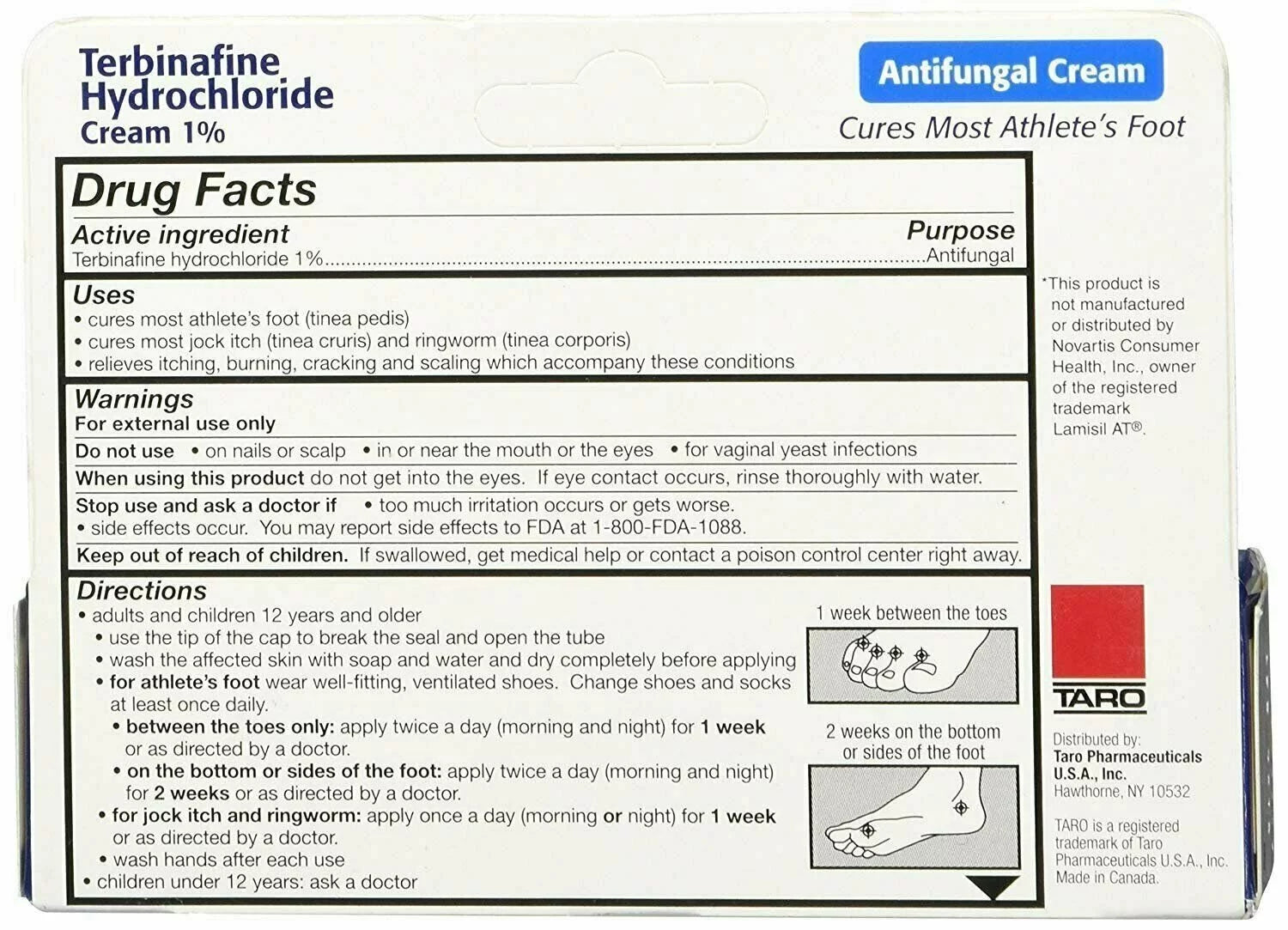 Terbinafine Hydrochloride Cream 1% 1 oz Pack of 3 K47047