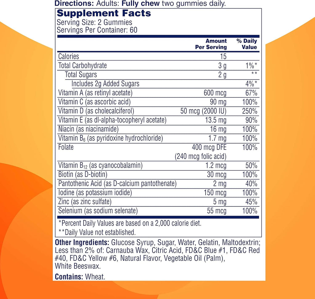 120 Count Immunity Multivitamin Gummies B6642