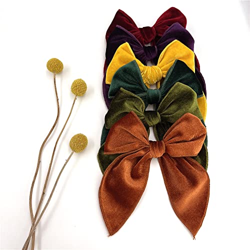 Large Velvet Hair Clips Barrettes (12 PCS) U5075