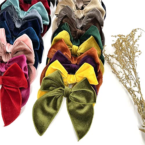 Large Velvet Hair Clips Barrettes (12 PCS) U5075
