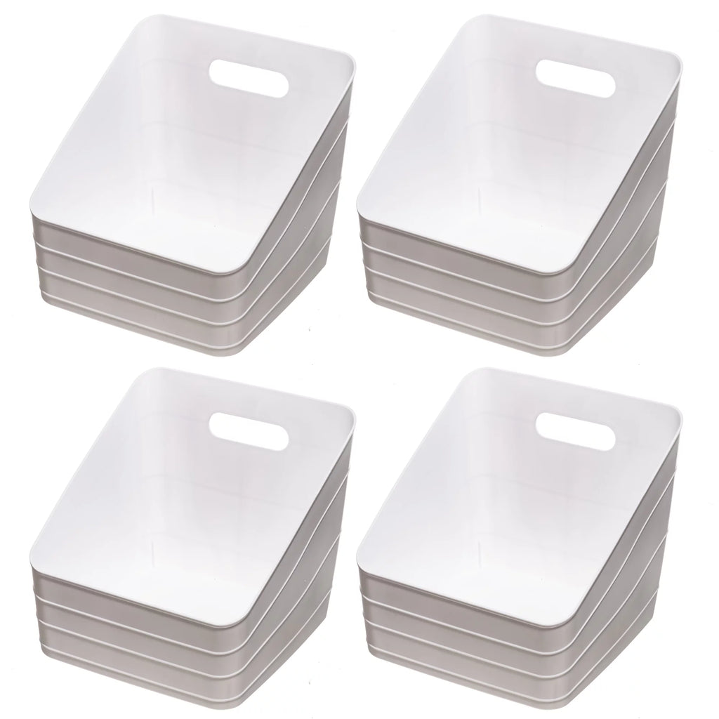 White 4 pack Plastic Closet Bin H15603