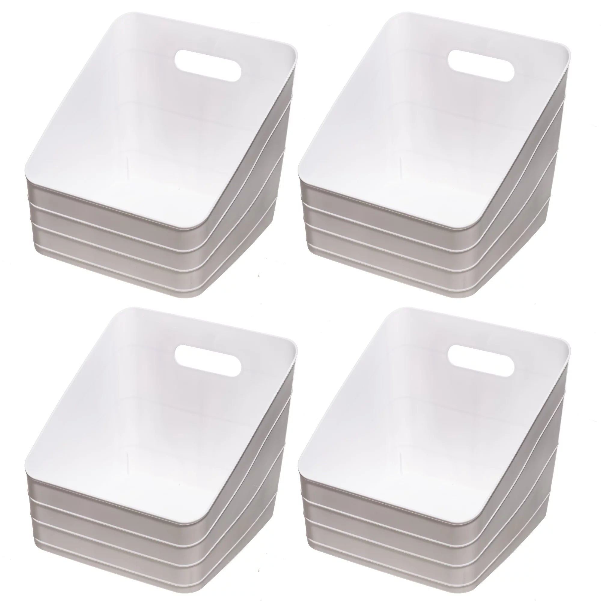 White 4 pack Plastic Closet Bin H15603