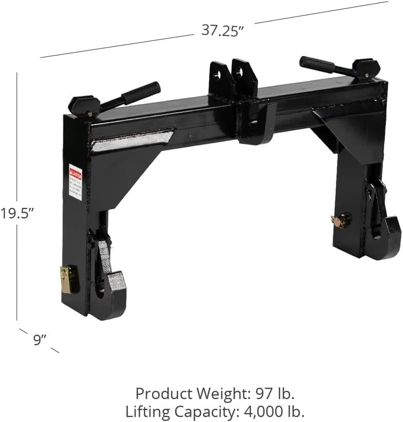 Category 2 Quick Hitch 3 Point Powder Coated Steel J12976