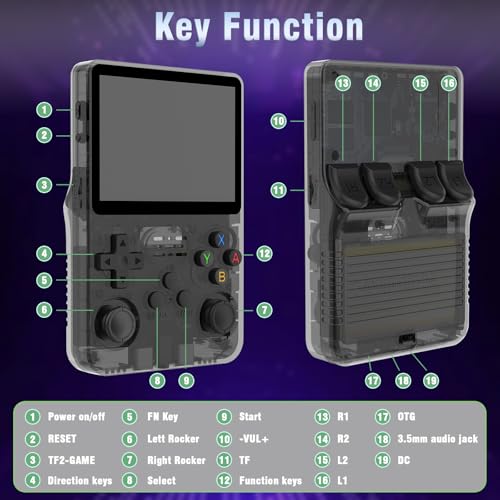 Black 3.5-Inch IPS Screen Handheld Game Console, 3500mAh, 128G S19587