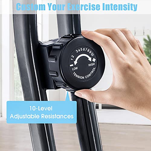 2 In 1 Recumbent Exercise Bike and Upright Indoor Cycling Bike with 16 Level Magnetic Resistance H3897