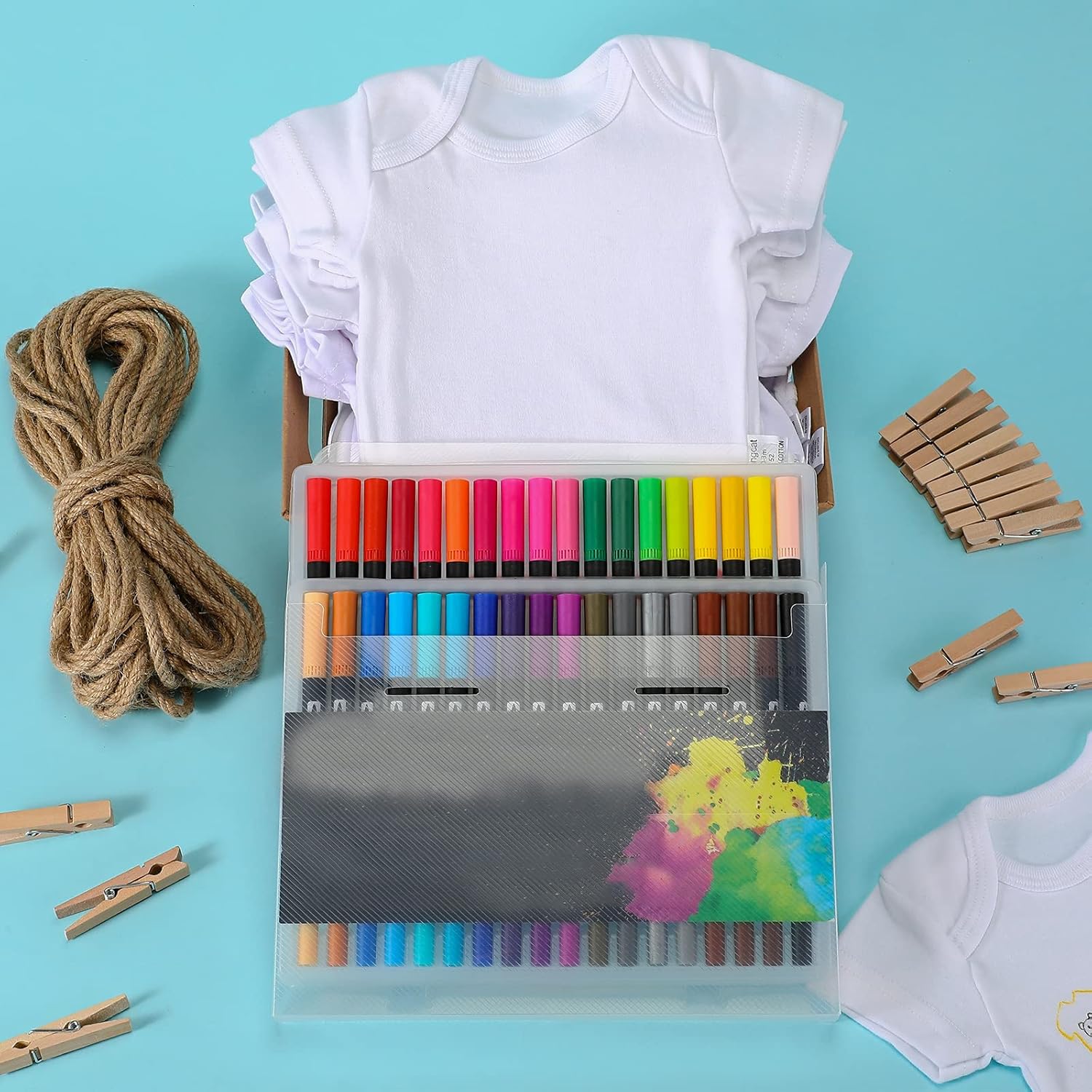 24 Pcs Unisex Baby Bodysuit Cotton Short Sleeve Bodysuits A387