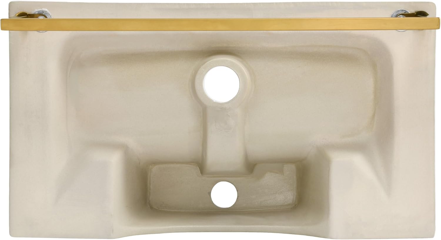 22" Wall-Mount Bathroom Sink with Brushed Gold Towel Bar Z435