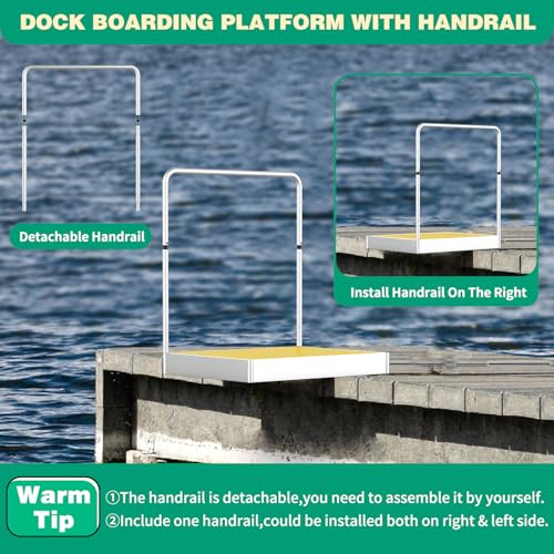 Foldable Dock Boarding Platform with Handrail U8532