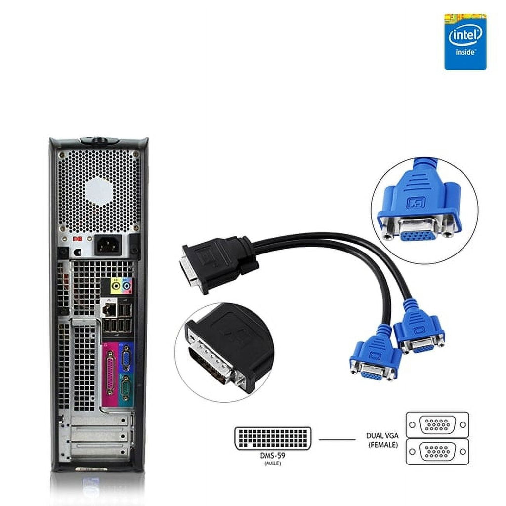 Restored Dell Optiplex Desktop Computer 3.0 GHz Core 2 Duo Tower PC, 8GB, 1TB HDD, Windows 10 Home x64, 24" Monitor G862