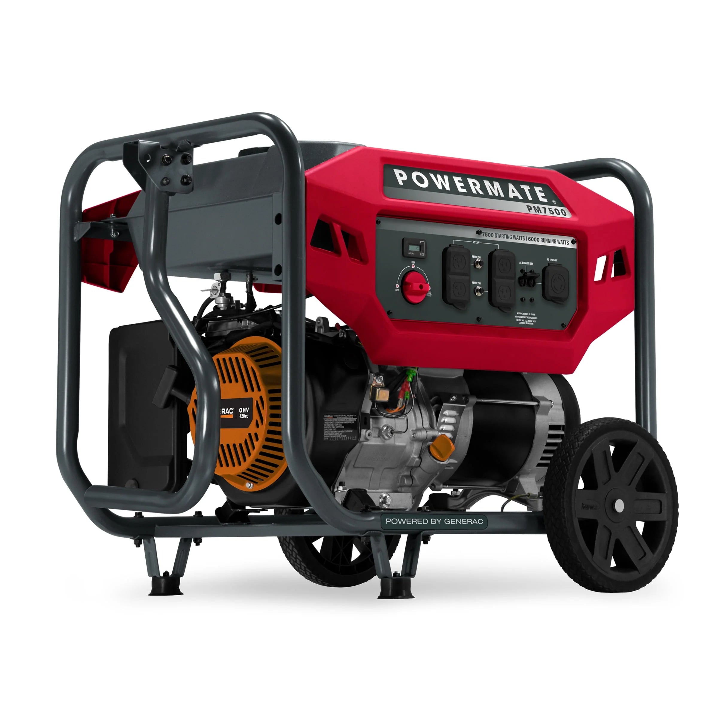 7,500 Watt Manual Start Gas Powered Portable Generator M6374