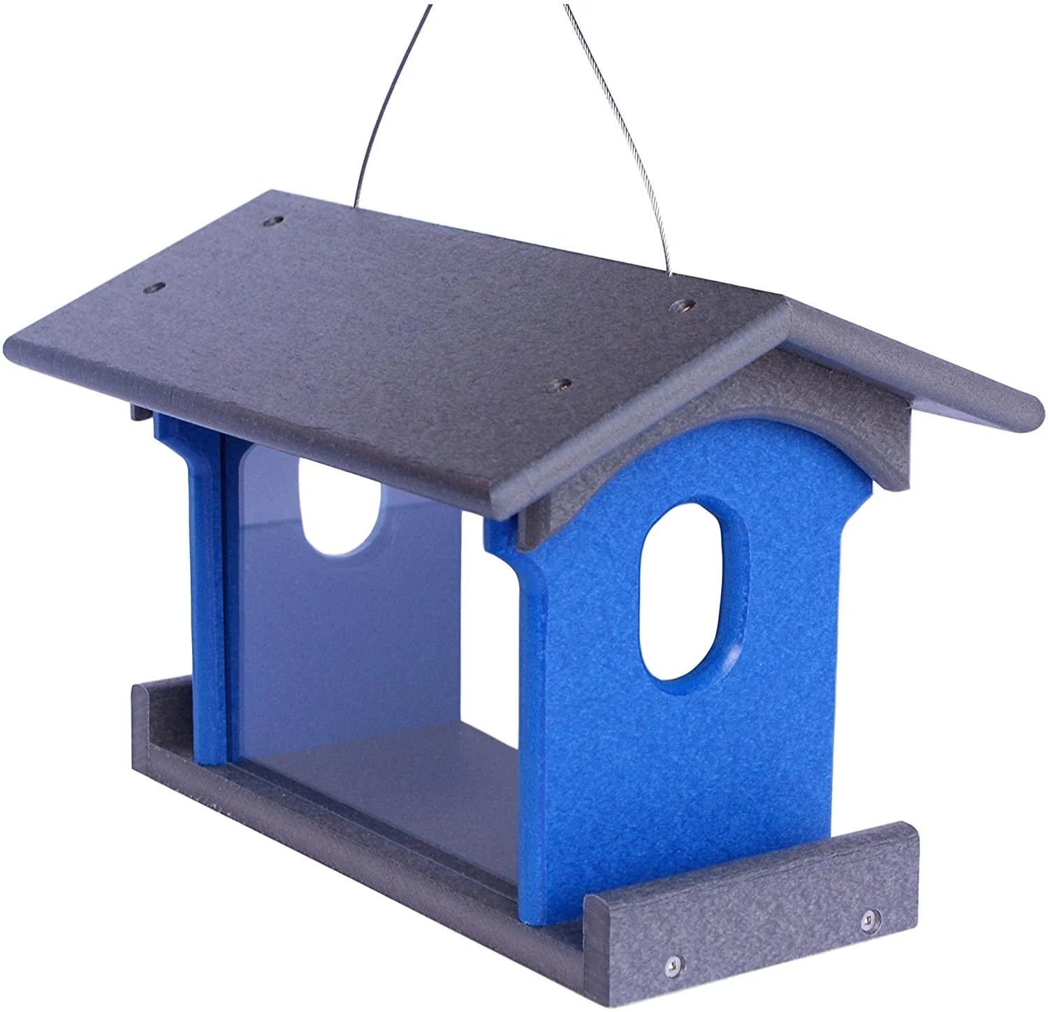 Gray and Blue Hanging Bluebird Feeder Y842258