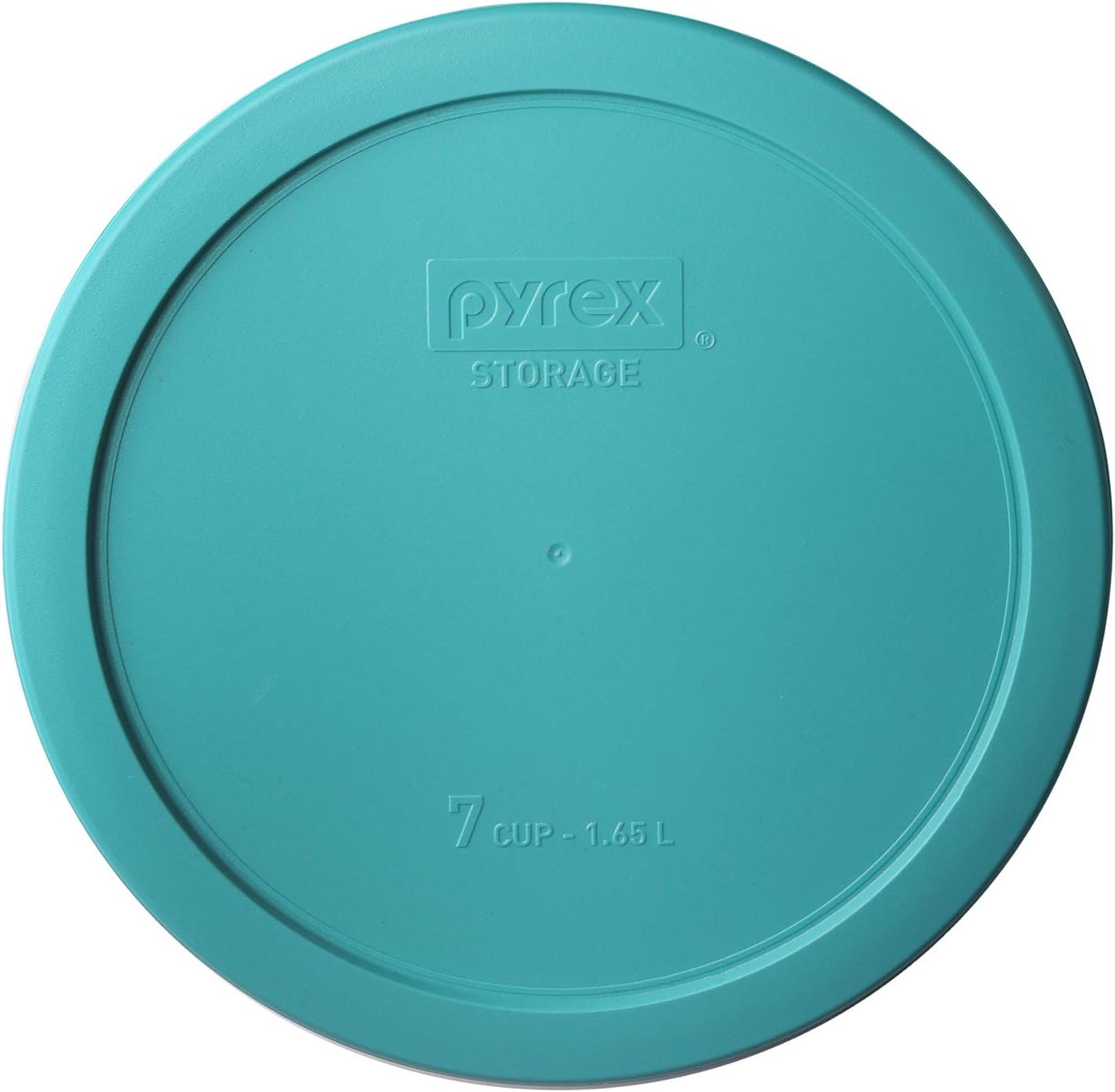 Pyrex Bundle - 4 Items: 6/7-Cup Glass Bowls, 6/7-Cup Turquoise Plastic Lids T8731