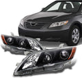 Projector Headlights Black Headlamps Pair D303501