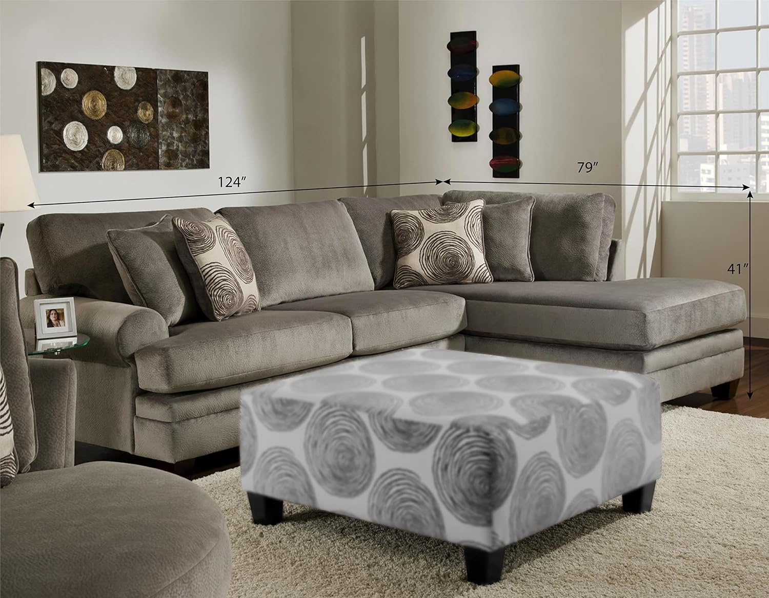 Contemporary L-Shape Sectional Sofa Y1478