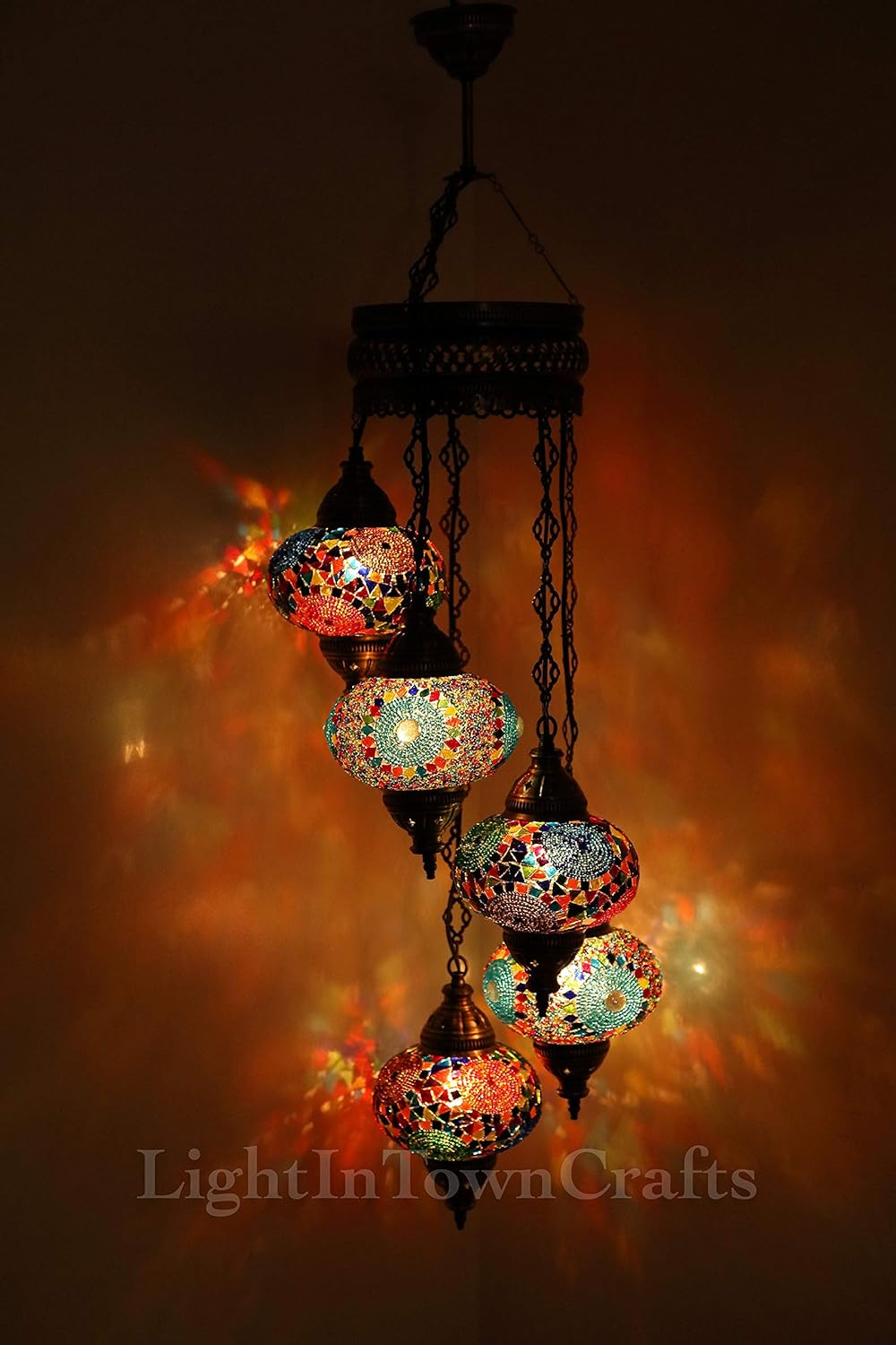 Mosaic Chandelier Hanging Ceiling Lantern Pendant Light O6682