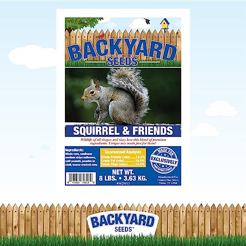 8 lb Squirrel & Chipmunk Food Mix with Sunflower Seeds, Peanuts & Corn G59866