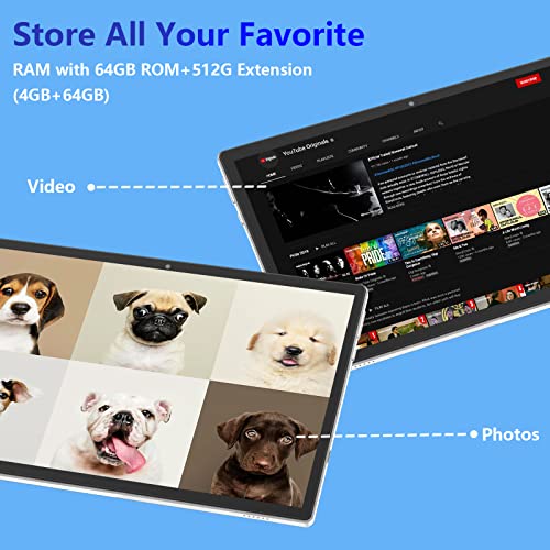 10 Inch 18GB RAM+128GB ROM 2TB Expandable Tablet PC with Keyboard Case Mouse Stylus Z941