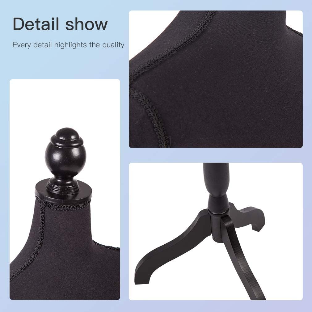 Black Adjustable Dress Form Mannequin with Tripod Stand K32930