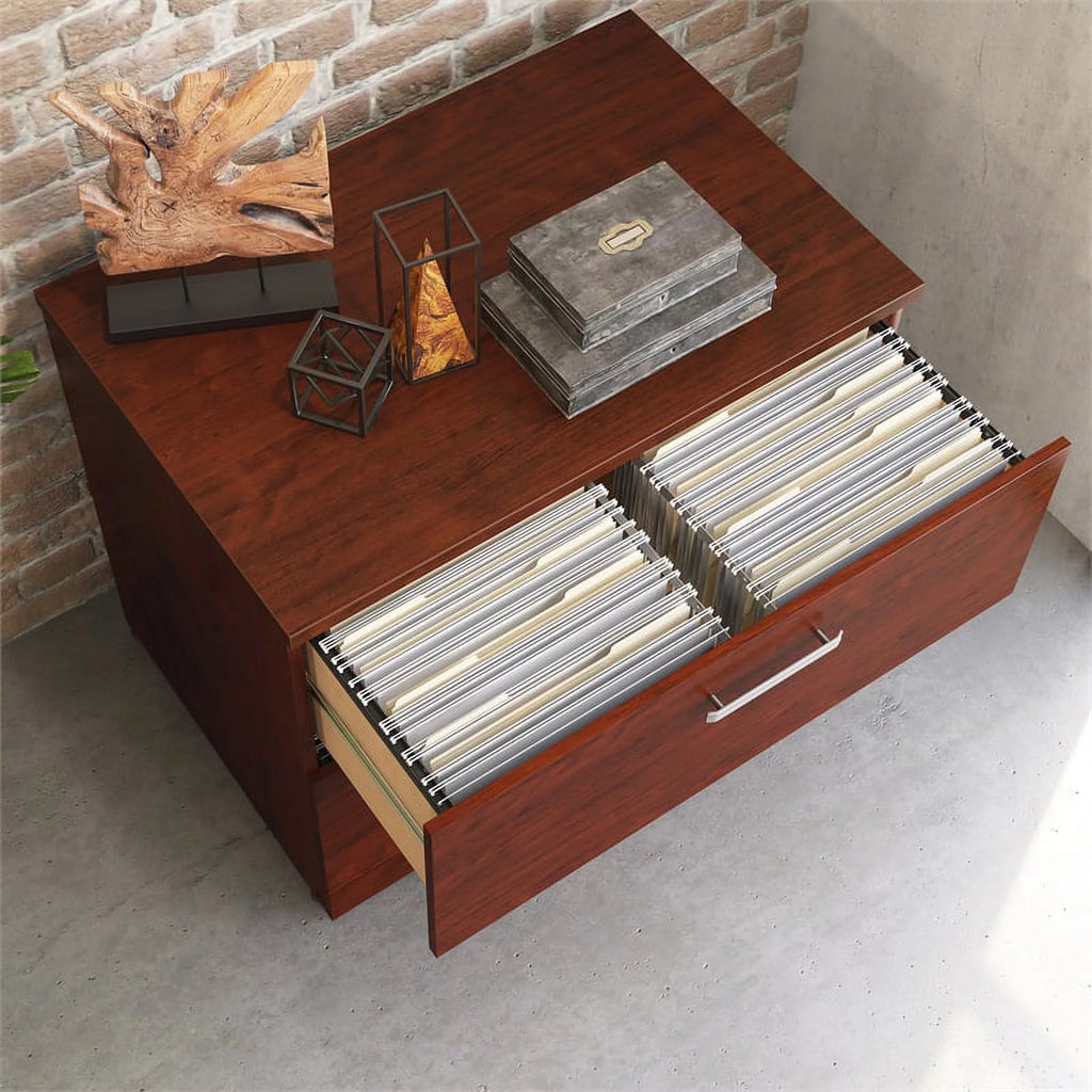 Engineered Wood Lateral Filing Cabinet in Classic Cherry W3392