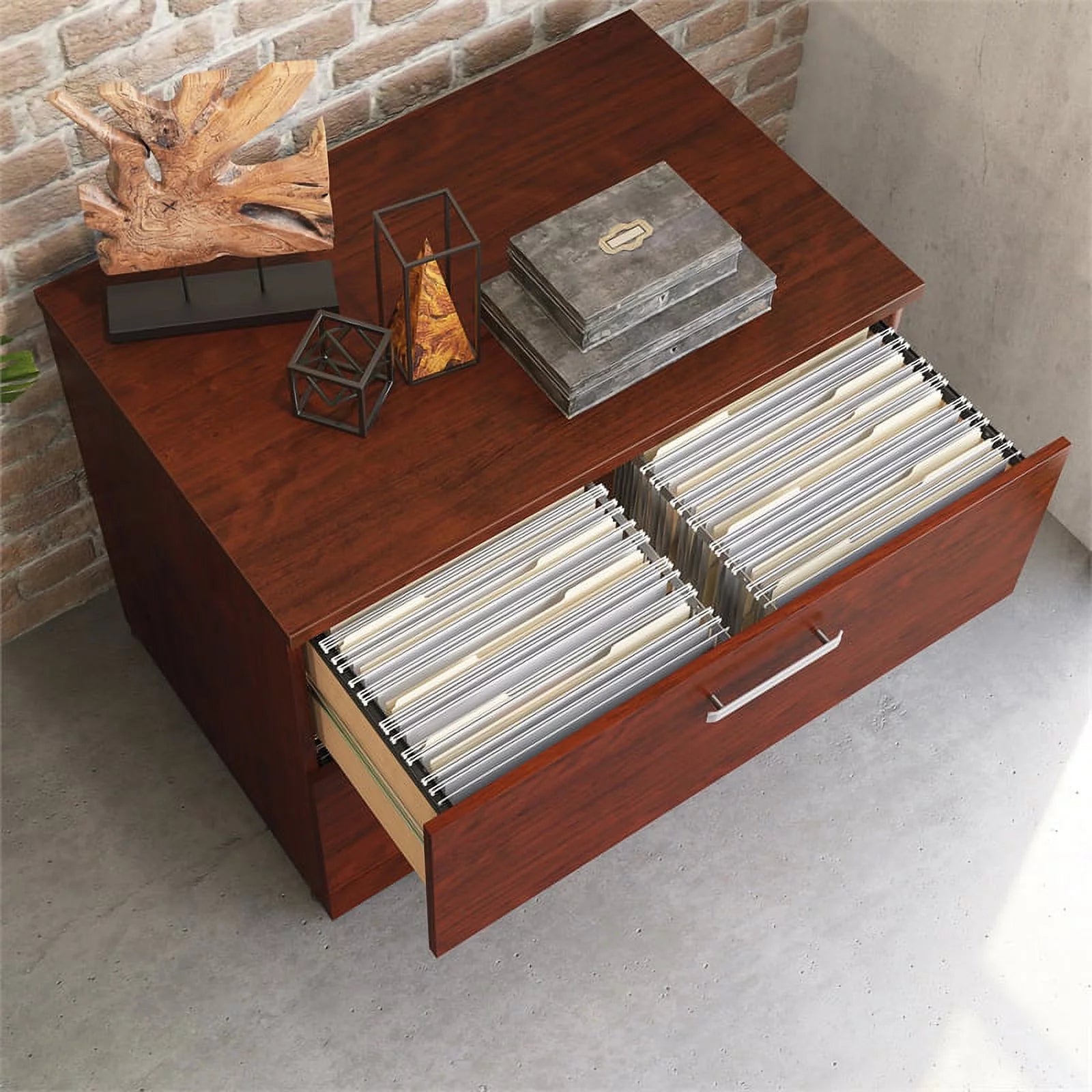 Engineered Wood Lateral Filing Cabinet in Classic Cherry W3392