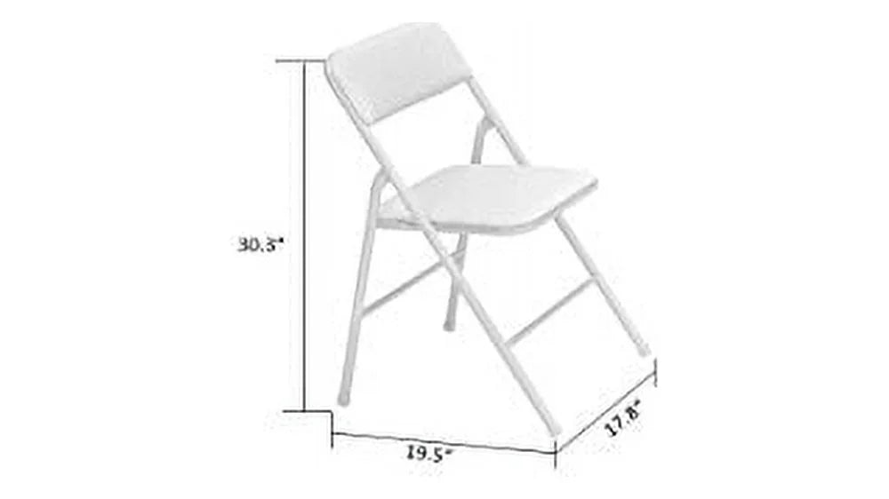 5-Piece Folding Table and Chair Set, Tan Q861627