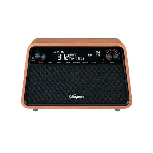 HD Radio AM FM RDS Bluetooth AUX Wooden Cabinet Radio W41462