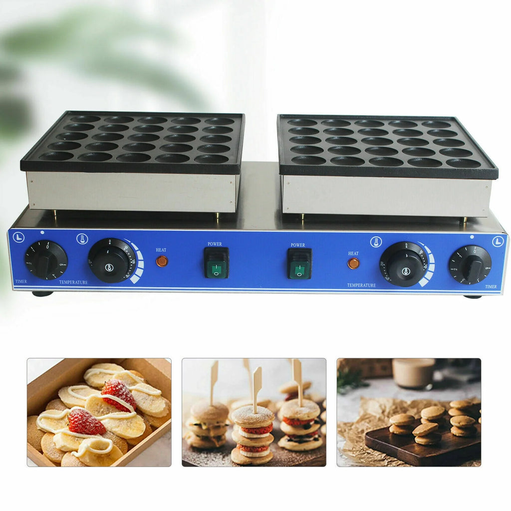 1600W 25 + 25 Pcs Mini Stainless Steel Nonstick Waffle Maker I7660