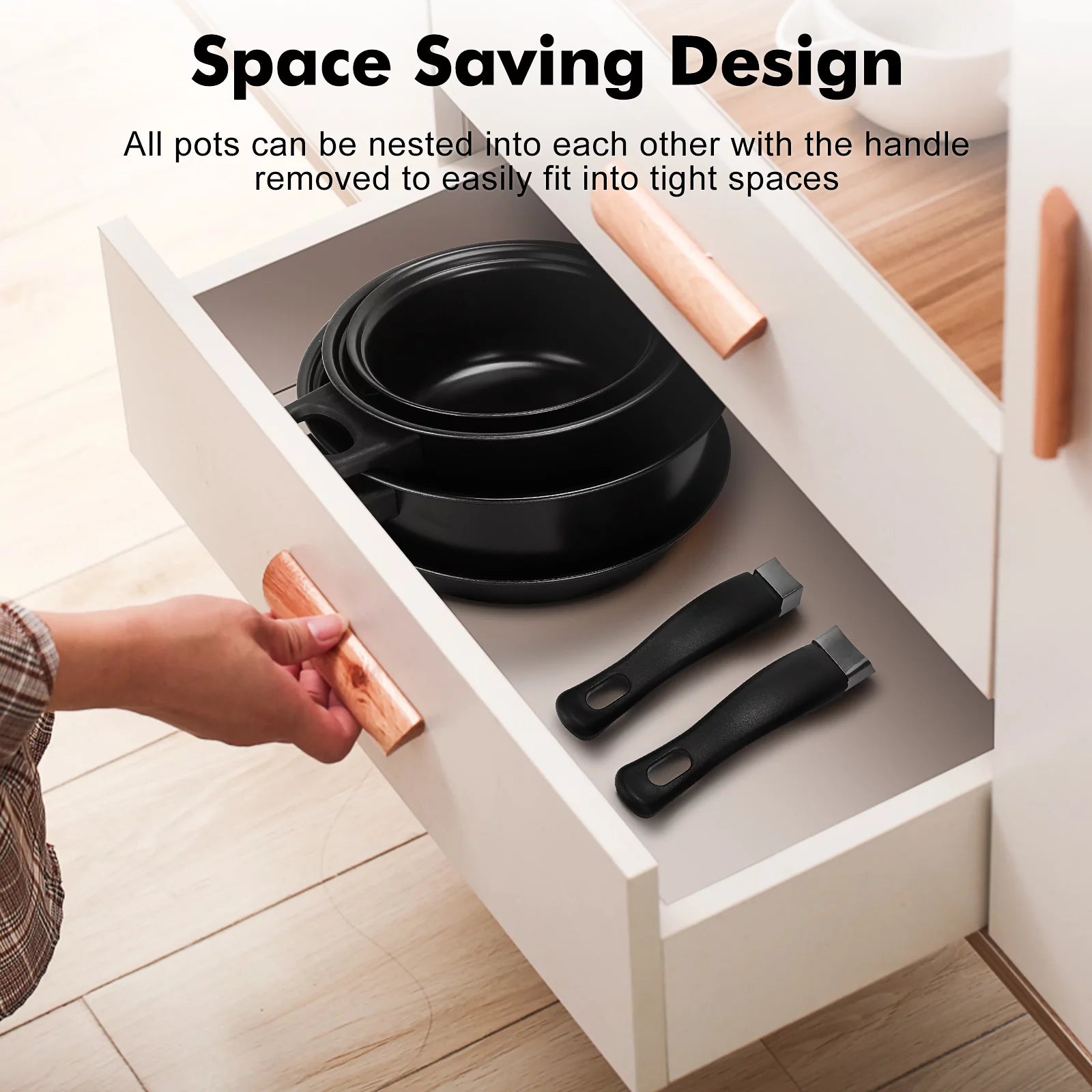 13 Piece Non-Stick Cast Iron Cookware Set with Glass Lids J4097