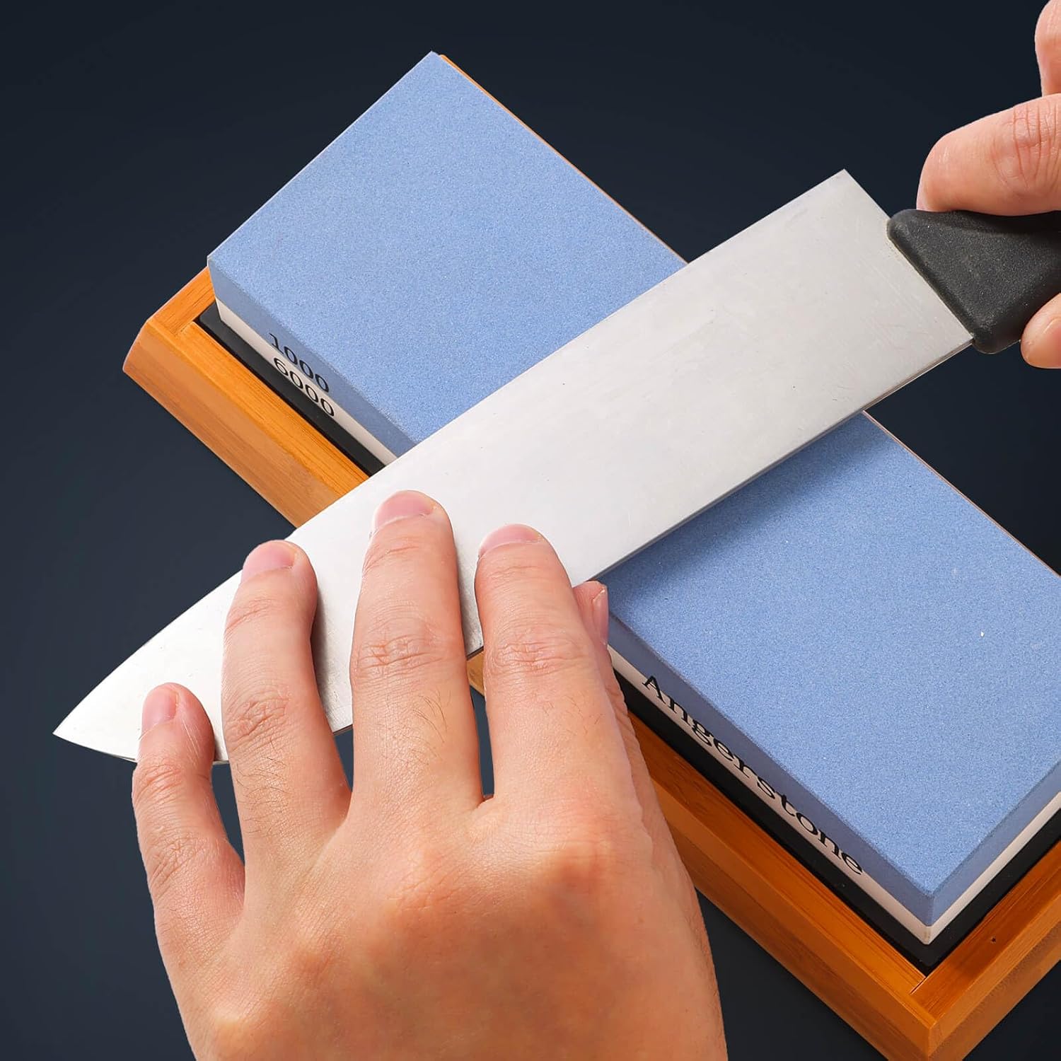 1000/6000 Grit Whetstone with Slip-Resistant Silicone Base V24694