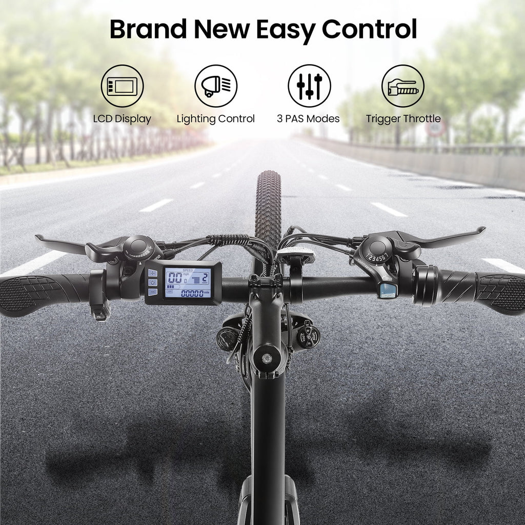 27.5" Electric Bike 500W Mountain Bike with Removable Battery 21 Speed Ebike B1600