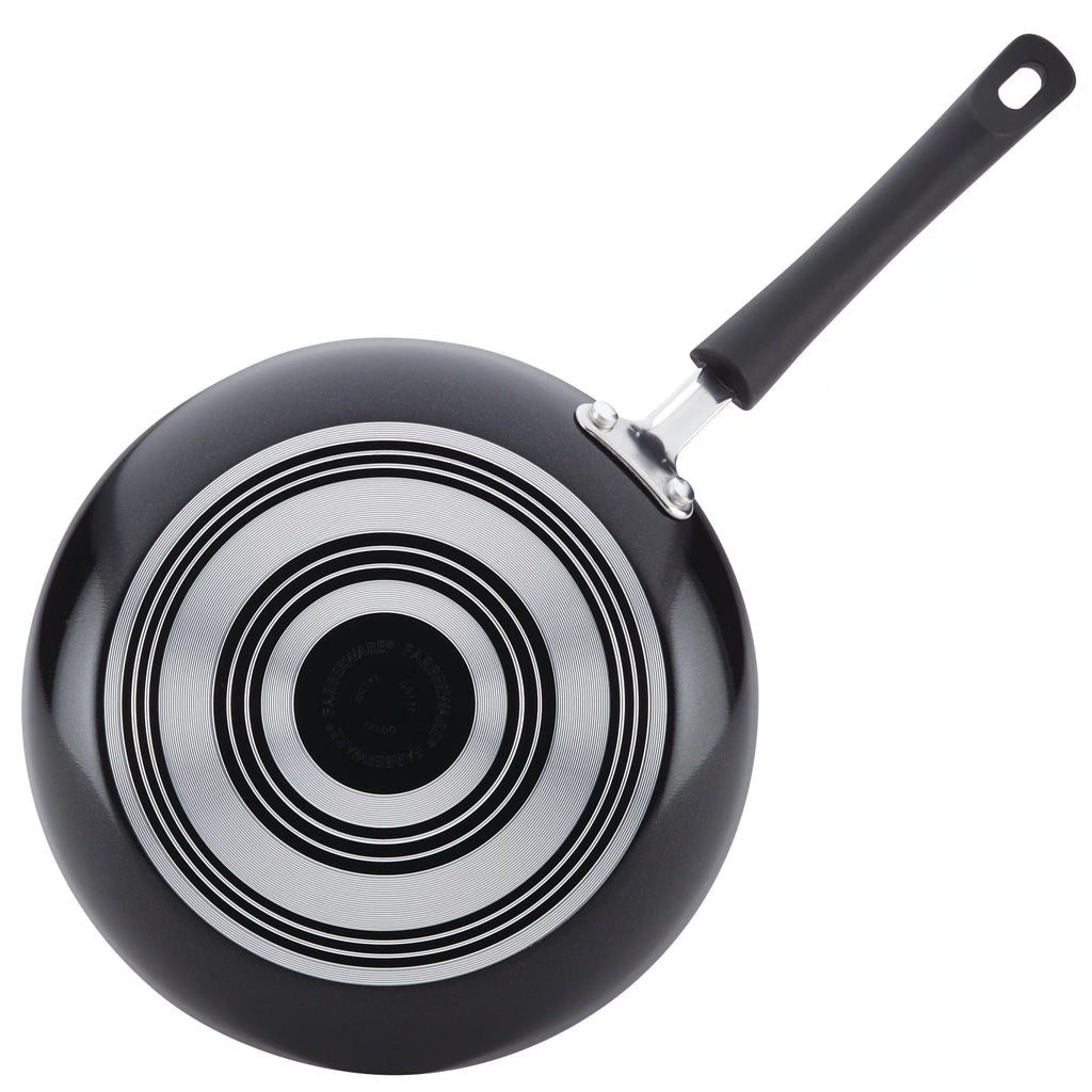 2-Piece Black Non-Stick Aluminum Frying Pan D3014