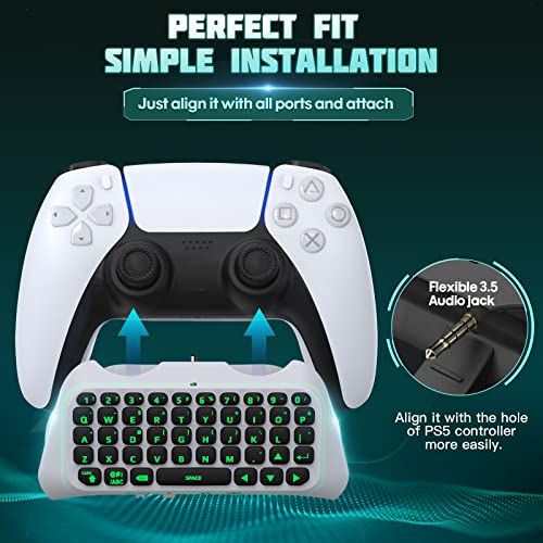 Black Wireless Bluetooth Mini PS5 Game Keyboard with RGB Backlight W894033