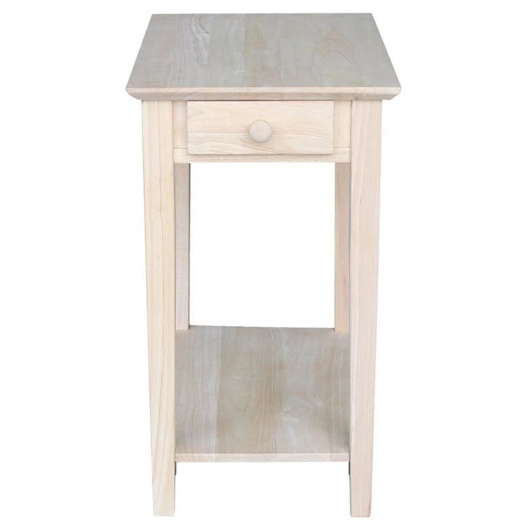 Natural Wood 1 Drawer End Table I456538