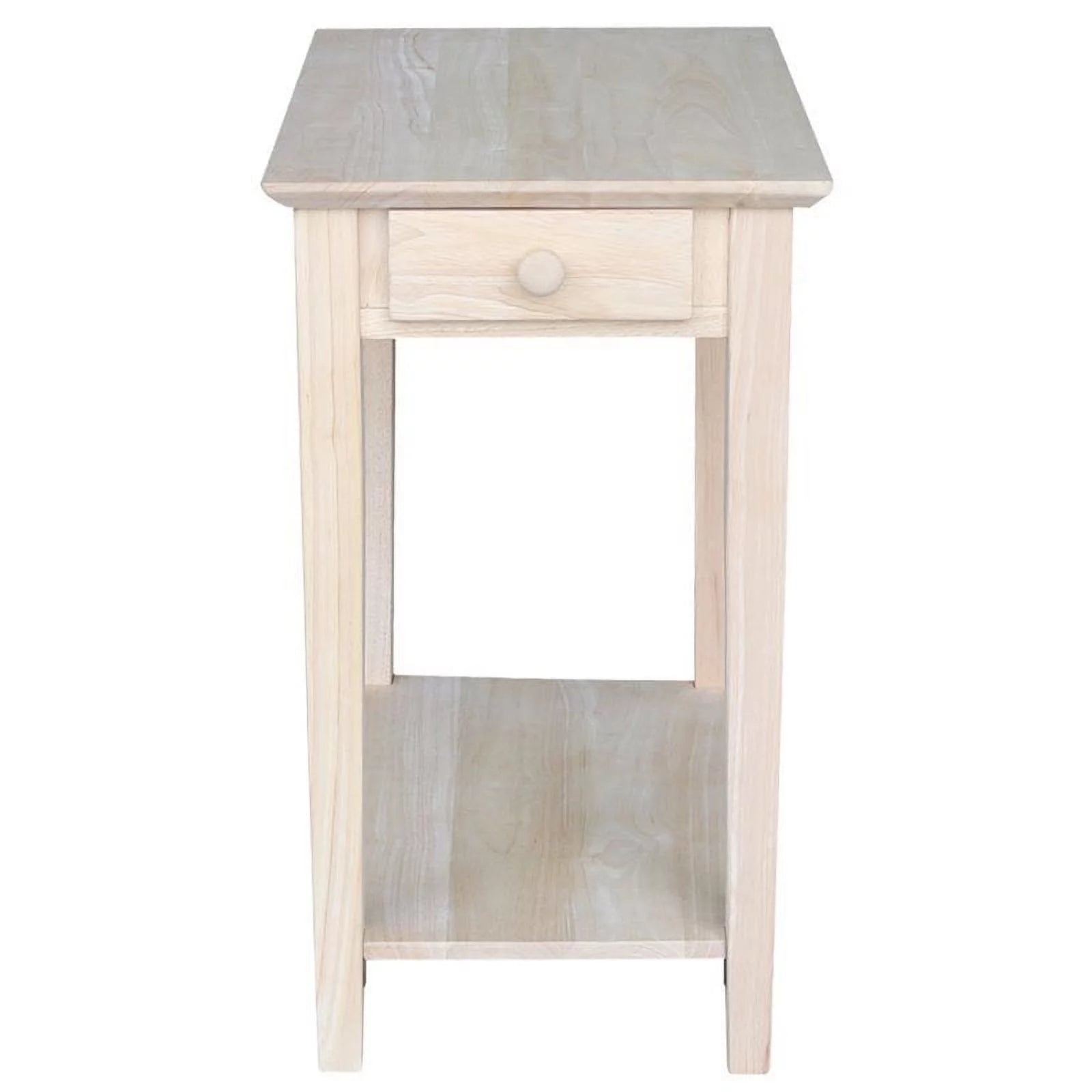 Natural Wood 1 Drawer End Table I456538